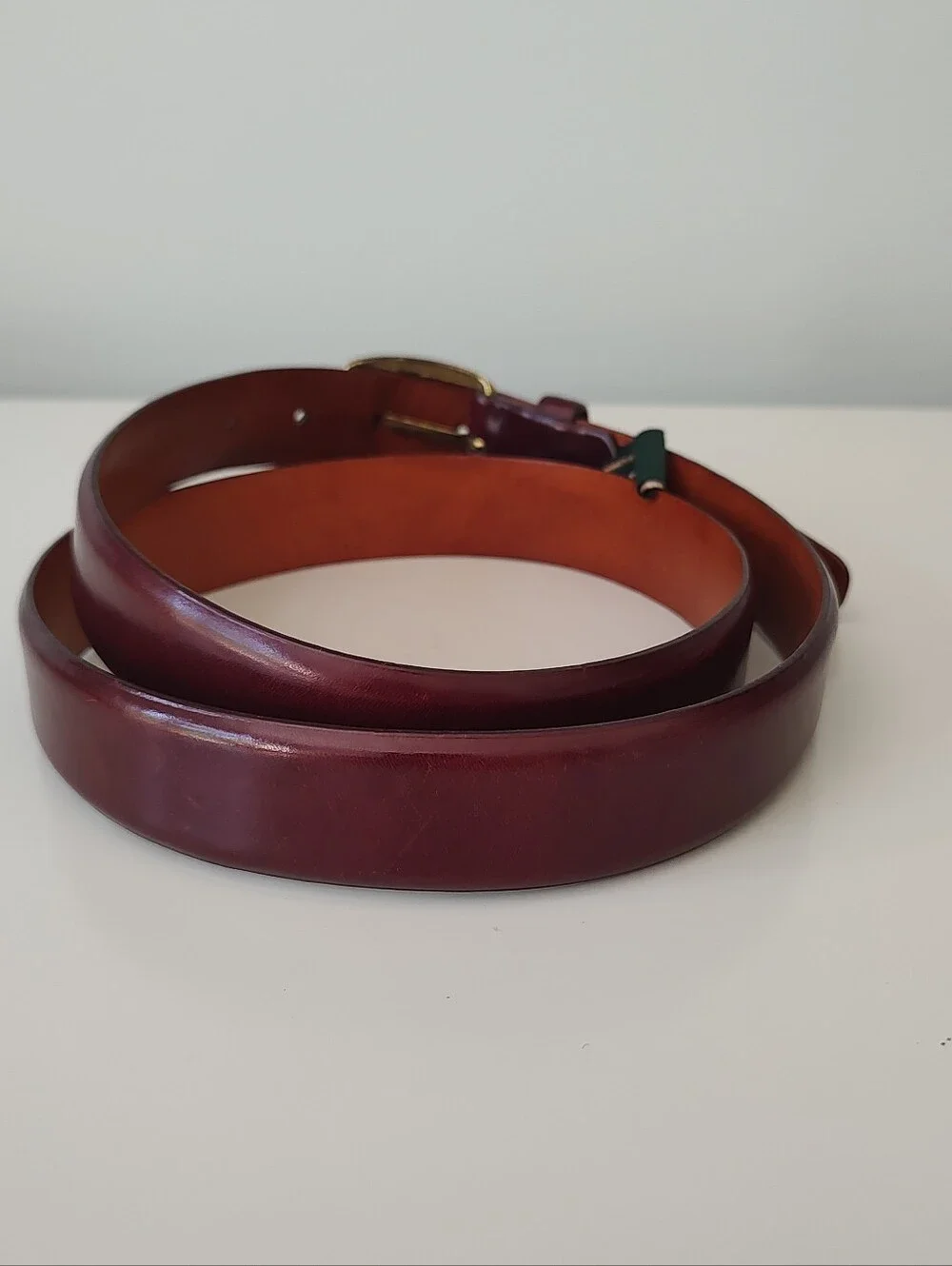 Cole Haan Men's Genuine Leather Belt Reddish Brown 40